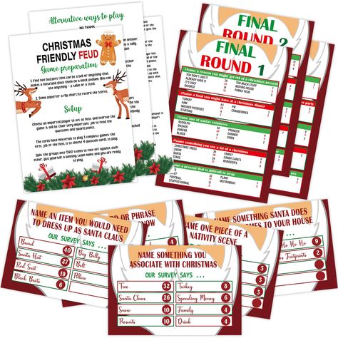 PRICES MAY VARY. This is a classic friendly feud game, very suitable for family activities, holiday parties, and enjoying playing with family and friends. This game includes 3 game instruction cards, 12 question cards and 3 quick final rounds game cards.The size of the game introduction card and the final round card is 5 × 7 inches, the question card size of 4 × 6 inches. Add some fun to your party through this game, allowing everyone to participate and experience a beautiful party atmosphere. We use high-quality materials for production, with clear printing and durable paper that is not easily faded. You can use and play with peace of mind. 100% Satisfaction: If there are any quality problems, you are not satisfied, you can contact us, we will provide you with return and exchange services Baby Shower Game Cards, Future Days, Question Cards, Trivia Quiz, Winter Party, Family Parties, Family Activities, Baby Shower Games, Party Games