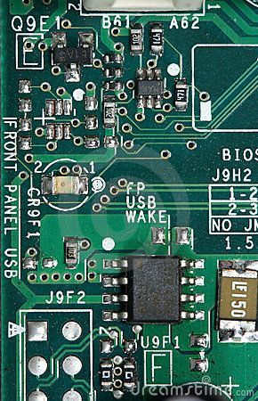 Computer chip and circuit board by Njnightsky, via Dreamstime Alter Computer, Idle Game, Circuit Board Design, Computer Chip, New Retro Wave, Electronic Circuit, Ap Art, Computer Hardware, Electronics Circuit