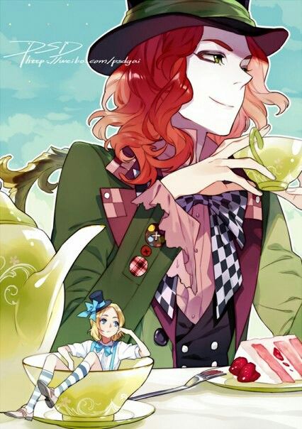 Mad Hatter And Alice Fanart, Mad Hatter Fanart Alice In Wonderland, Alice And Wonderland Fanart, Alice In Wonderland Anime Art, The Mad Hatter Fanart, Mad Hatter X Alice Fanart, Anime Mad Hatter, Hatter X Alice, Alice X Mad Hatter