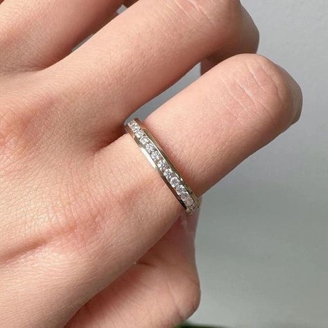 Excited to share the latest addition to my #etsy shop: 1.80 MM Round Cut Colorless Moissanite Engagement Band Ring full eternity Channel Ser Wedding Band Stacking Band Bridal Ring Birthday Gift https://etsy.me/44bzurU #silver #round #weddingband #stackingring Channel Set Wedding Band, Delicate Wedding Band, Promise Band, Moissanite Band, Wedding Rings Round, Full Eternity Ring, Engagement Band, Eco Friendly Jewelry, Bridal Bands