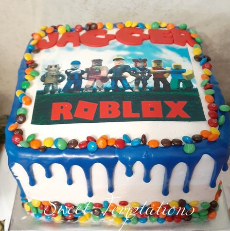 Roadblocks Birthday Cakes, Roblox Bday Cake, Easy Roblox Cake, Roblocks Cake Ideas, Simple Roblox Cake, Roblox Sheet Cake, Roblox Birthday Party Ideas Cakes, Roblox Birthday Cake Ideas, Roblox Birthday Party Ideas For Boys