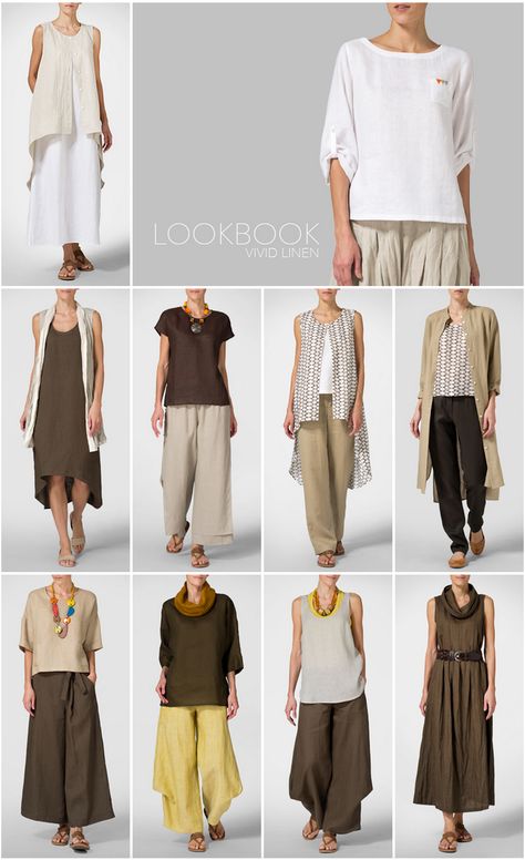 VIVID LINEN clothing - LOOKBOOK Therapist Style, Celana Palazzo, Clothing Lookbook, Sukienki Maksi, Kain Linen, Vivid Linen, 여름 스타일, Stil Boho, Linen Fashion