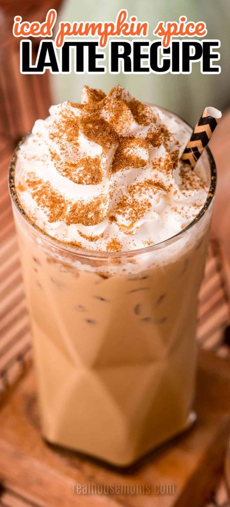 Pumpkin Coffee Recipe, Pumpkin Spice Latte At Home, Pumpkin Pie Latte, Pumpkin Pie Syrup, Winter Drink Recipes, Iced Pumpkin Spice Latte, Iced Latte Recipe, Pumpkin Spice Drinks, Starbucks Pumpkin Spice Latte