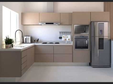 Simple Kitchen Design, Kitchen Layout Plans, Interior Design Kitchen Small, Kabinet Dapur, Kitchen Modular, Modern Kitchen Cabinet Design, تصميم للمنزل العصري, Kitchen Design Modern Small, Kitchen Interior Design Decor