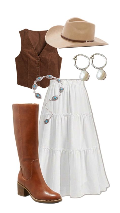 Classy Cowgirl Outfits, Traje Cowgirl, Estilo Cowgirl, Trajes Country, Look Boho Chic, Looks Country, Western Style Outfits, Nashville Outfits, Country Concert Outfit