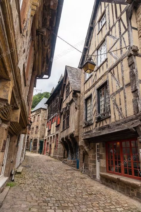 Medieval Clothing Men, French Brittany, Village Photos, Medieval Village, Medieval Houses, Envato Elements, Yellow Background, Black Backgrounds, Concept Art