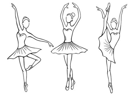 Sketch Dancing, Ballerina Standing, Ballerina Images, Ballerina Sketch, Line Drawing Images, Pablo Picasso Drawings, Ballerina Poses, Ballet Drawings, Ballerina Drawing