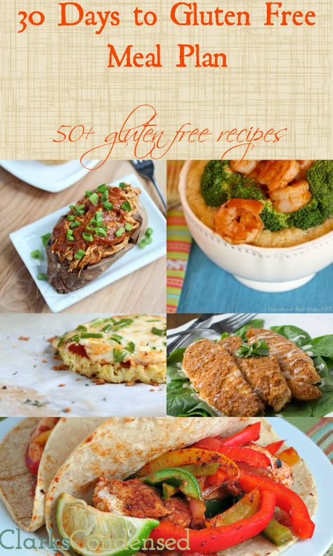 30 Day Gluten Free Meal Plan By Clarks Condensed Tarte Vegan, Gluten Free Meal Plan, Going Gluten Free, Gluten Free Living, Free Meal Plans, Free Meal, Gluten Free Eating, Gluten Free Dinner, Gluten Free Recipes Easy