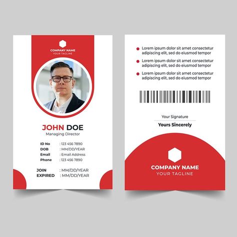 Download this General business id card template design. #freepik #business #corporate #office #identity #card #template Identity Card Template, Lion Birthday Party, Identity Card Design, Id Card Design, Corporate Business Card Design, Corporate Id, Youtube Business, Company Id, Id Card Template