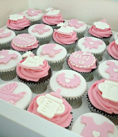 Pink baby shower cupcakes | SwirlsBakery | Flickr Baby Shower Cupcakes Girl Pink, Pink Baby Shower Cupcakes, Frog Cake Pops, Girl Shower Cupcakes, Pink Bear Baby Shower, Frog Baby Showers, Baby Shower Cupcakes For Girls, Baby Shower Cake Designs, Baby Shower Images