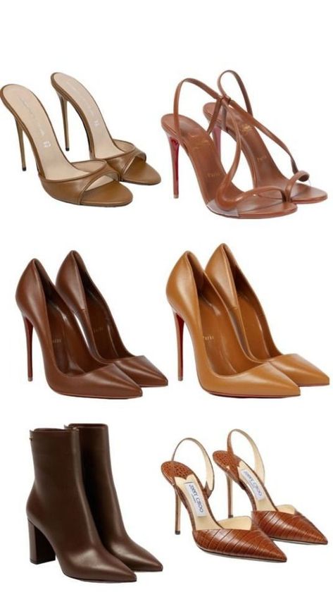 Classy Shoes Aesthetic, Types Of Heels With Names, Brown Heels Outfit, Fashion Shoes Heels Classy, Classy High Heels, Expensive Heels, Heels Classy Elegant, Elegant Footwear, Elegant Shoes Heels