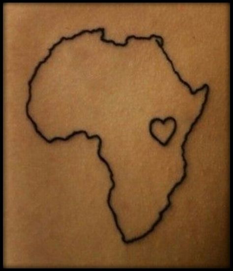 Africa Tattoo Africa Tattoos, African Tattoo, Map Tattoos, African Continent, Wattpad Romance, Piercing Tattoo, First Tattoo, Travel Tattoo, Get A Tattoo