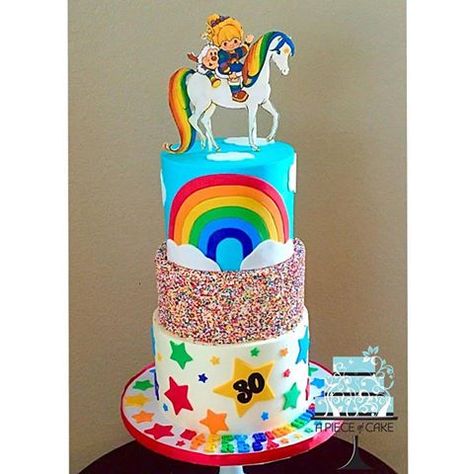 Rainbow Brite Rainbow Bright Party, Rainbow Brite Party, Rainbow Brite Birthday, Cakes Rainbow, Rainbow Themed Party, Rainbow Unicorn Cake, Rainbow Cakes, Fiesta Cake, Rainbow Unicorn Party