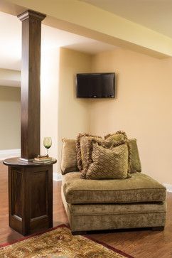 Basement Photos Finished Basement Ideas Photos Design, Pictures, Remodel, Decor and Ideas - page 87 Basement Poles, Design Interior Modern, Basement Inspiration, Basement Plans, Sala Grande, Basement Makeover, Basement House, Small Basements, Basement Bedrooms