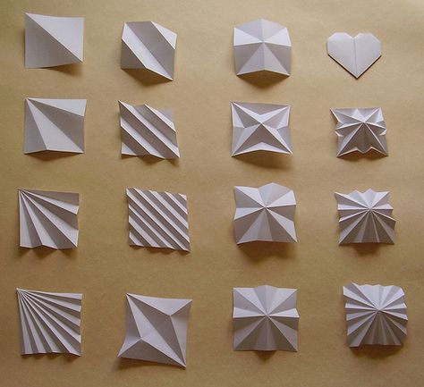 Uchiyama A origami bases | Uchiyama A baze i moje srce za or… | Flickr Paper Folding Techniques, Types Of Paper, Origami Wall Art, Paper Folding Art, Origami Architecture, Origami Paper Folding, Paper Structure, Geometric Origami, Paper Architecture