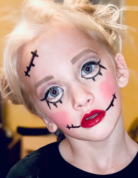 Halloween Makeup For Girls Kids, Kids Halloween Makeup Easy, Kids Ghost Face Paint, Halloween Makeup For Kids Girls Make Up, Simple Halloween Makeup For Kids, Halloween Makeup Looks Kids, Face Painting For Halloween For Women, Halloween Makeup Ideas Kids, Monster High Halloween Makeup