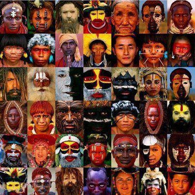 Different people around the world Different Faces, Rainbow Warrior, Different People, We Are The World, Cultural Diversity, A Collage, World Cultures, People Of The World, Male Art