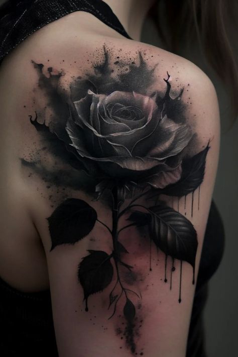 Shoulder Cover Up Tattoos, White Rose Tattoo, Black And White Rose Tattoo, Forearm Cover Up Tattoos, Names Tattoo, Cover Up Tattoos For Women, Bauch Tattoos, Rose Tattoos For Women, Tattoo Heart