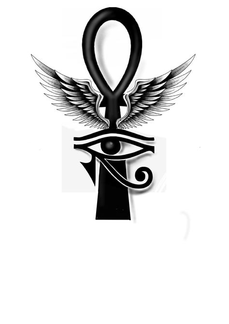 Pharaonic Tattoo, Tattoos Egypt, Anubis Symbol, Ankh Tattoo Design, Eye Of Ra Tattoo, Eye Of Horus Tattoo, Egyptian Eye Tattoos, Ankh Tattoo, Horus Tattoo