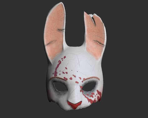 Huntress Cosplay, Rabbit Mask, Creepy Masks, Bear Mask, Bunny Mask, Mask Aesthetic, Mask Drawing, The Huntress, Mask Template