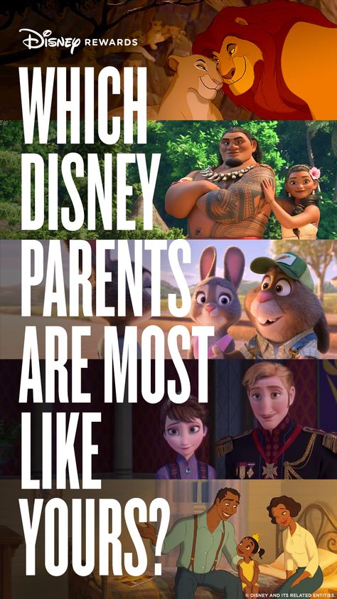 Have you ever wondered which Disney parents are similar to yours? This quiz will match a lovable Disney duo with the parents, godparents, grandparents or parent figures in your life. Just answer a few questions to reveal your result and share with your family to show them some love. Disney Quiz Questions And Answers, Godly Parent Quiz, Mom Quiz, Disney Parents, Parent Quiz, Family Quiz, Free Quizzes, Disney Duos, Love Quiz