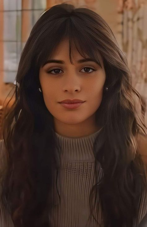 Camilla Cabello Style, Camilla Cabelo Hair, Camilla Cabello Bangs, Camila Cabello Makeup, Celebrity Sketch, Camila Cabello Aesthetic, Camila Cabello Hair, Camila Core, Celeb Face Claims