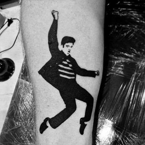 60 Elvis Presley Tattoos For Men - King Of Rock And Roll Design Ideas Elvis Presley Tattoos, Elvis Presley Old, Rock And Roll Design, Elvis Tattoo, Rockabilly Tattoos, King Of Rock And Roll, Rockabilly Tattoo, Vegas Tattoo, Rock Tattoo