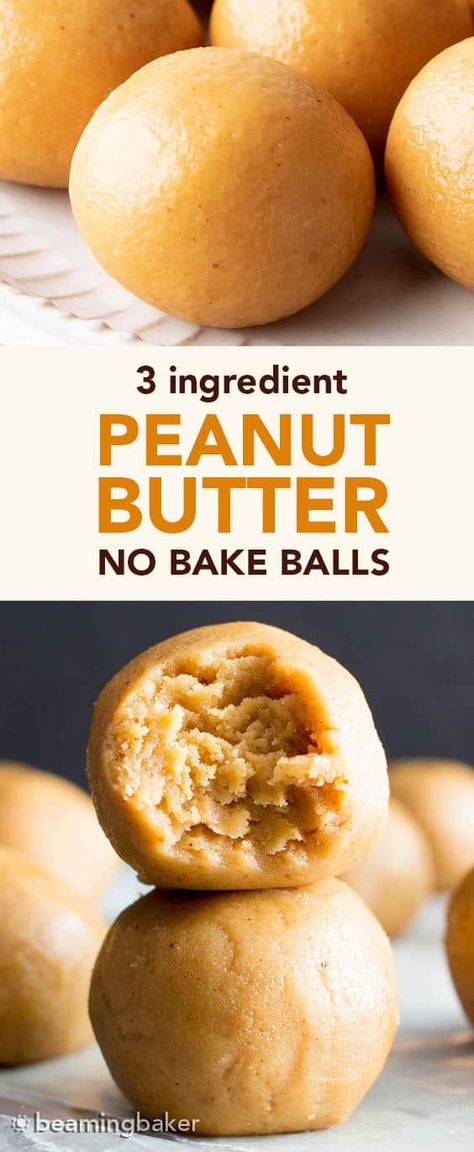 Healthy Munchies Snacks Sweet, No Bake Balls, Soft Snacks, Keto Peanut Butter Balls, Beaming Baker, Vegan Low Carb, Butter Bites, Peanut Butter Balls Recipe, Dessert Mousse