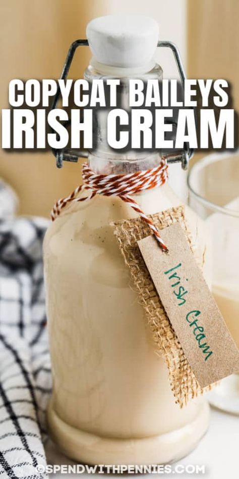 Diy Baileys Irish Cream, Baileys Recipes Drinks, Homemade Liqueur Recipes, Homemade Baileys Irish Cream, Baileys Irish Cream Recipes, Romantic Drinks, Irish Cream Recipe, Homemade Baileys, Homemade Irish Cream