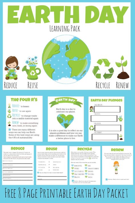 FREE Earth Day Learning Pack Earth Day Poster, Earth Day Worksheets, Earth Day Activity, Earth Week, Earth Day Projects, Day Earth, Earth Hour, Earth Day Crafts, Earth Day Activities