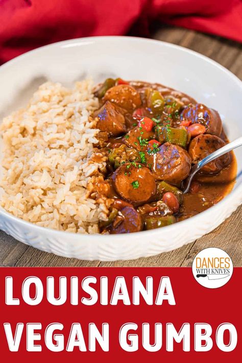 Vegan Gumbo Louisiana Style Vegan Cajun Recipes, Vegan Gumbo, Vegetarian Gumbo, Vegan Cajun, Vegan Soul Food, Louisiana Style, Gumbo Recipe, Vegan Soup Recipes, Vegan Main Dishes