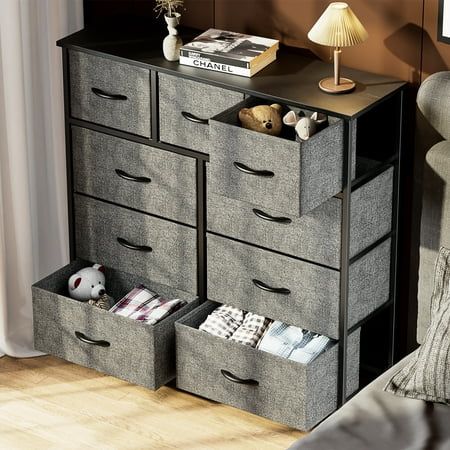 Clothes Cabinet, Storage Dresser, Storage Organizers, Fabric Dresser, Dresser For Bedroom, Storage Tower, Dresser Storage, 9 Drawer Dresser, Tall Dresser