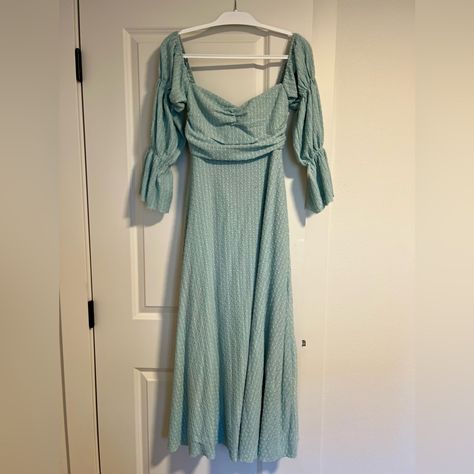 The Worth Collective Corrine Tiered Sleeve Maxi Dress With Pockets, Never Worn, Perfect Condition, Color Is Teal Worth Collective, Tiered Sleeve, Maxi Dress With Pockets, Sleeve Maxi Dress, Maxi Dress With Sleeves, Dress With Pockets, Color Blue, Maxi Dress, Dresses