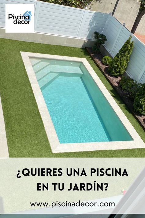 Pool Designs Backyard, Pool Decor Ideas, Swimming Pool Cocktail, Deck Swimming Pool, Piscinas Pequeñas, Ideas De Piscina, Mini Swimming Pool, Piscina Rectangular, Mini Piscina