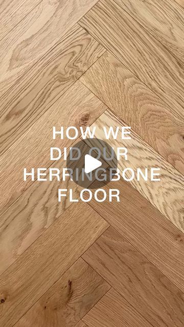 Claire 🌻 on Instagram: "Morning guys! Hope this tutorial helps, any questions just ask away 💕
.
.
Flooring is @sourcewoodfloorsuk School house range, UV oiled 
Skirting is @skirtingworld - Noble 1 (220mm / 25mm thick)
The floor glue is also from @sourcewoodfloorsuk 
The glue for in between the wood pieces ( only needed at the start for the large piece is from any builders merchant) 
.
.
#diyflooring #parquet #parquetfloor #diyrenovation #parquetflooring  #herringbonefloor #herringbone" Parquet Flooring Hallway, Herringbone Wood Floor Entryway, Wood Floor Designs Pattern, Diy Herringbone Floor, Herringbone Hallway, Herringbone Floor Kitchen, Cheap Flooring Ideas, Parkay Flooring, Flooring Hallway