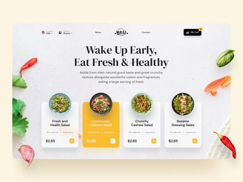 Nutrition Website Design, Food Website Design, Nutrition Website, Food Web Design, Landing Page Inspiration, Food Web, Food Graphic Design, Web Ui Design, Website Design Layout