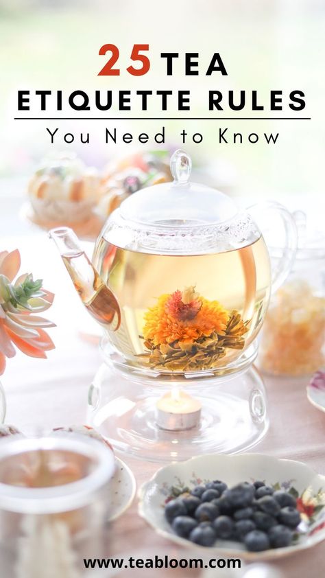 Have you ever been to a proper tea party and been perplexed because you don't know how to act properly? Follow these 25 tea etiquette rules to fully enjoy your next tea party. Manners And Etiquette, Tea Party Table Settings, Valentines Tea Party, Proper Tea, Tea Etiquette, Tea Party Sandwiches, Etiquette Rules, Cocoa Drink, Twinings Tea