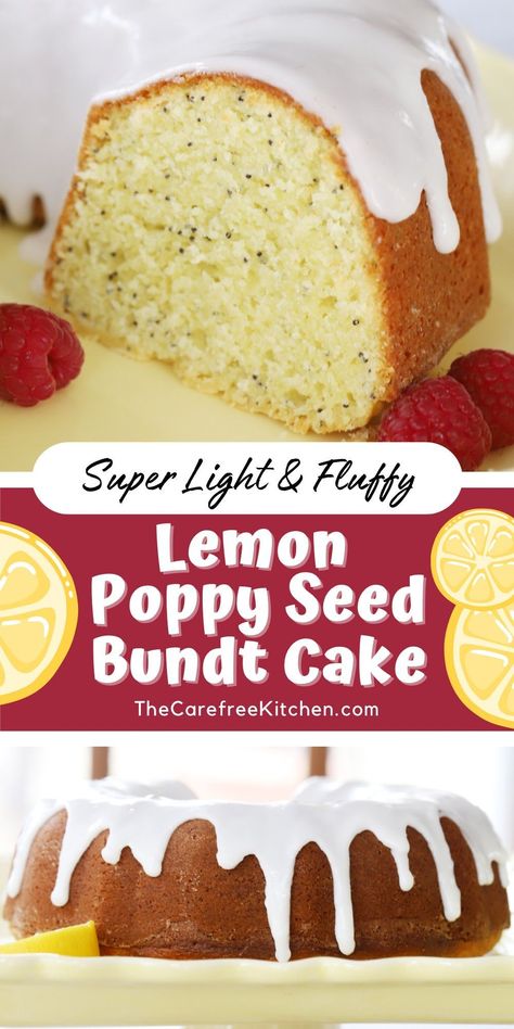 Lemon Poppyseed Bundt Cake, Poppyseed Bundt Cake, Poppy Seed Cake Recipe, Poppy Seed Bundt Cake, Easy Bundt Cake Recipes, Easy Bundt Cake, Lemon Poppyseed Cake, Easy Sweets, Poppy Seed Cake