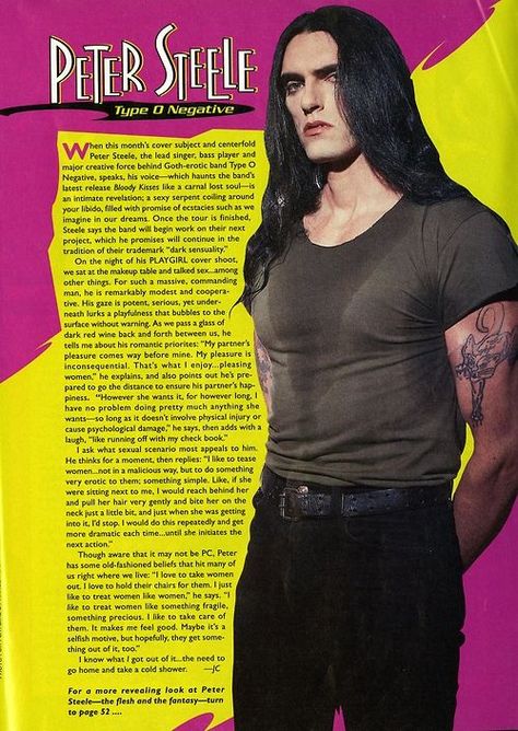 Type 0 Negative, Peter Steele, Type O Negative, Adrien Y Marinette, Goth Style, Lost Soul, Six Feet Under, Lead Singer, Green Man