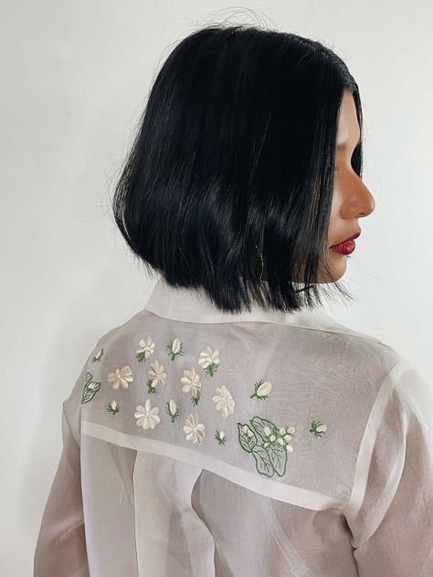 Sampaguita Flower, Modern Filipiniana, National Flower, The Boyfriend, Limited Run, Menswear Inspired, The Philippines, Embroidery Flowers, V Shape