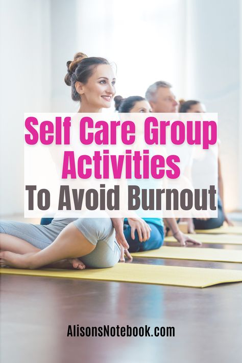 Can you feel that you and your circle are already burned out? We're here to rescue! Whether you're planning to join self-care therapy groups or create one with your friends, these self-care group ideas are great for a night out or a trip. Here's a list of 10 self-care group activities that you can do to battle burnout! This list includes a mix of self-care activities for adults and self-care teen activities that can boost self-esteem. Try our FREE self-care checklist today! Self Care Group Therapy, Self Care Group Activities Adults, Self Care Activities For Adults, Teen Activities, Group Therapy Activities, Connect With Yourself, Group Yoga, Avoid Burnout, Activities For Teens