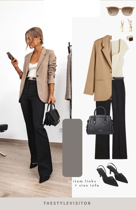 Women Work Outfit Ideas || Latest and Stylish Women Work Outfits 2023 dress fashion dress design dressed aesthetic dress aesthetics dresses short dresses styles dressed jeans outfit dress jean outfit dresse jeans outfit dress shorts dress with boots outfit Elegant Women Outfit Casual, Womens Outfit With Blazer, Casual Blazer Work Outfits, Coat Over Blazer Outfit, Tan Tweed Blazer Outfit Women, Blazer Inspired Outfits, Work Outfits Women With Blazer, Women’s Blazer Outfit Work, Business Blazer Outfits