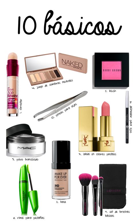 makeup_basics                                                                                                                                                                                 Más Makeup Basics, Make Up Kits, Alat Makeup, Beauty Make-up, Basic Makeup, Makeup Guide, Makeup Eyes, Trendy Makeup, Eyes Makeup