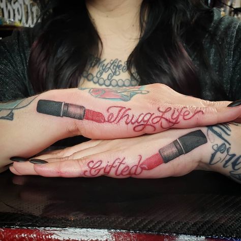 Finished with my walk-ins lipstick and script! #lipstick #lipstick💄 #redlipstick #makeup #makeuponfleek #macmakeup #sephora #makeuptattoo… Lipstick Tattoos, Makeup Tattoos, Makeup On Fleek, Mac Makeup, Finger Tattoos, Infinity Tattoo, Sephora, Tatting, Tattoo Ideas