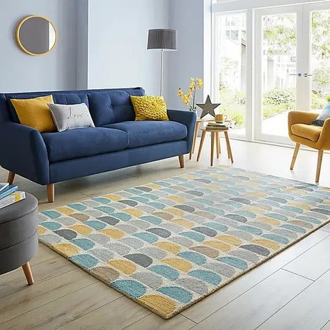 Teal Sofas, Honeysuckle Cottage, Blue Sofas Living Room, Teal Living Rooms, Snug Room, Sofa White, Blue Couches, Cosy Living, Teal Rug