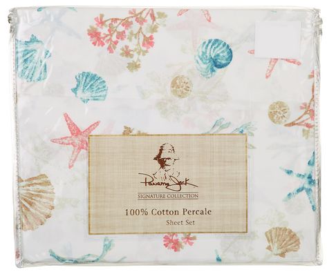 PRICES MAY VARY. Imported Pick up a piece of the Panama Jack lifestyle and relax into your favorite time and place. This sheet set features a coastal sea shell design and a comfortable 100% cotton percale fabrication. Set includes one flat sheet, one fitted sheet, and two pillowcases (one for twin size). Thread count: 200tc. Cowgirl Bedding, Shabby Chic Sheets, Beach Inspired Bedroom, Sea Shell Design, Ocean Room Decor, Target Bedding, Ocean Room, Coastal Bedding, Coastal Room