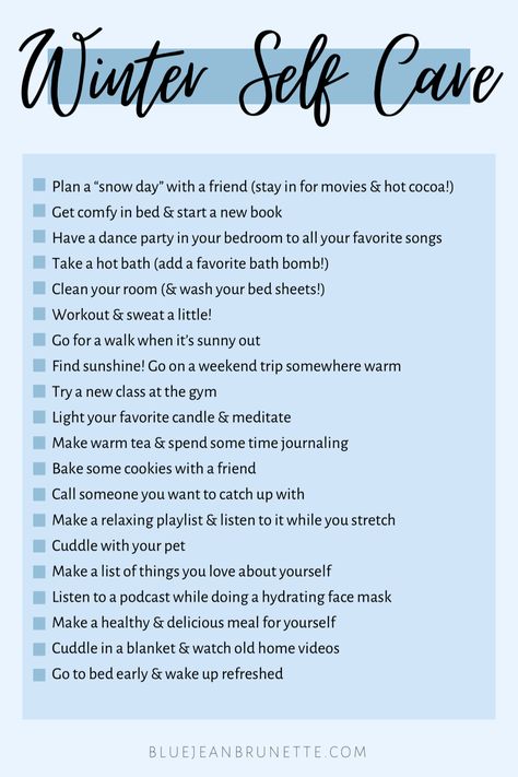 Common Cold Self Care, Snow Day Self Care, How To Stay Happy In Winter, Winter Self Care Tips, Self Care January, Winter Self Care Challenge, Winter Wellness Tips, Winter Routine Aesthetic, Winter Self Care Ideas