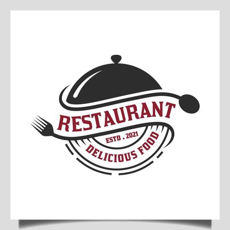 vintage retro restaurant classic food with fork , spoon and dish design concept emblem logo template Babymoon Photos, Classic Restaurant, Chef Logo, Restaurant Logo, Model House Plan, Restaurant Logo Design, Logo Restaurant, Classic Food, Emblem Logo