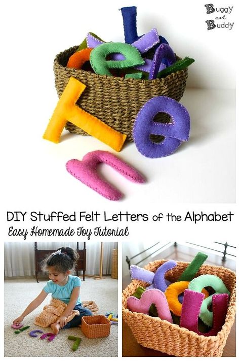 Felt Alphabet Letters, Felt Alphabet, Felt Toys Diy, Snowman Crafts Diy, Letters Of The Alphabet, Alfabet Letters, Diy Bebe, Felt Letters, Diy Kids Toys