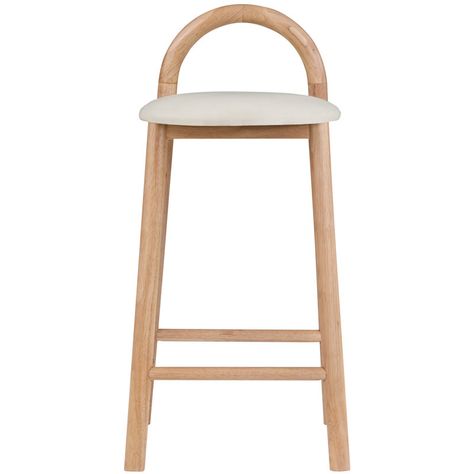 Latitude Run® 27'' Counter Stool & Reviews - Wayfair Canada White Counter Stools, Bar Stool Wood, Counter Stools With Backs, Oak Bar Stools, Modern Counter Stools, Stool Wood, Wood Counter Stools, Kitchen Counter Stools, Leather Counter Stools